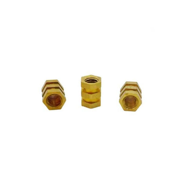 Custom Fittings Anodizing Precision Cnc Machining Parts Hexagon Brass Automotive Inserts Nuts