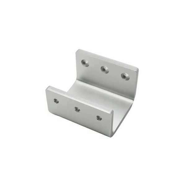 Silver Custom Sheet Metal Fabrication Bracket for Laser Cutting Bending Welding Service